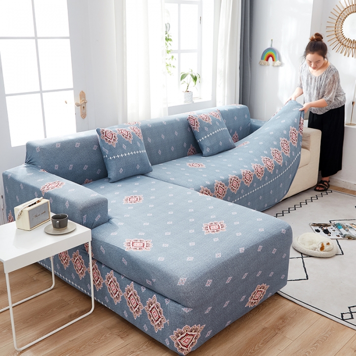 91家纺网 家纺一手货源 找家纺 丝绮鹿 2023新款牛奶丝沙发套贵妃图（松紧款） 岁月静好