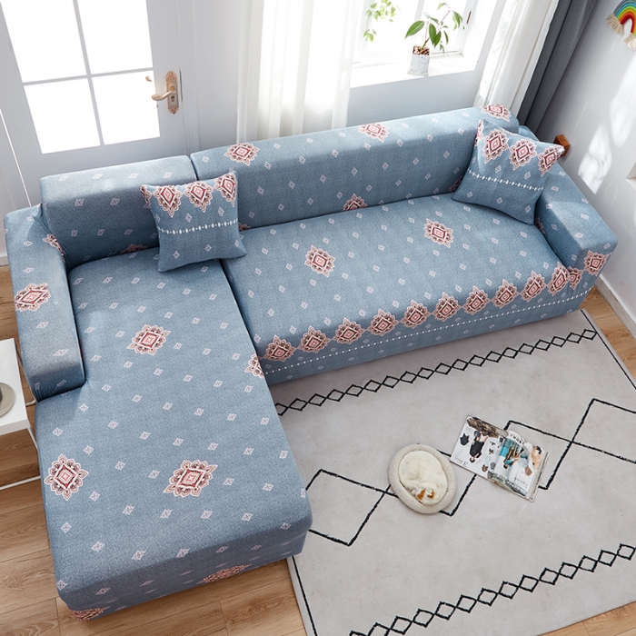 91家纺网 家纺一手货源 找家纺 丝绮鹿 2023新款牛奶丝沙发套贵妃图（松紧款） 岁月静好