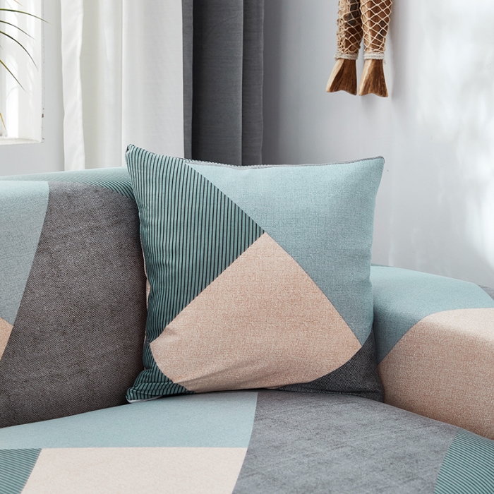 91家纺网 家纺一手货源 找家纺 丝绮鹿 2023新款牛奶丝沙发套贵妃图（松紧款） 现代绅士