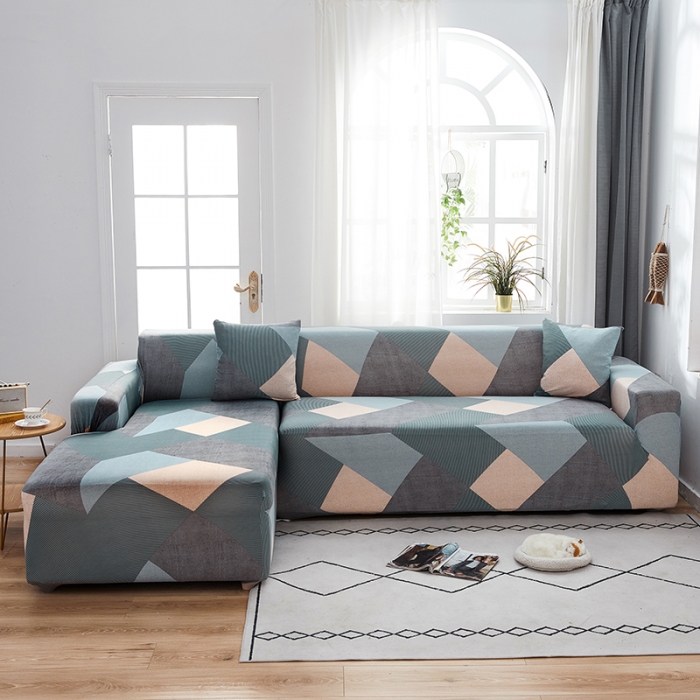 91家纺网 家纺一手货源 找家纺 丝绮鹿 2023新款牛奶丝沙发套贵妃图（松紧款） 现代绅士