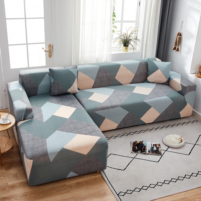 91家纺网 家纺一手货源 找家纺 丝绮鹿 2023新款牛奶丝沙发套贵妃图（松紧款） 现代绅士