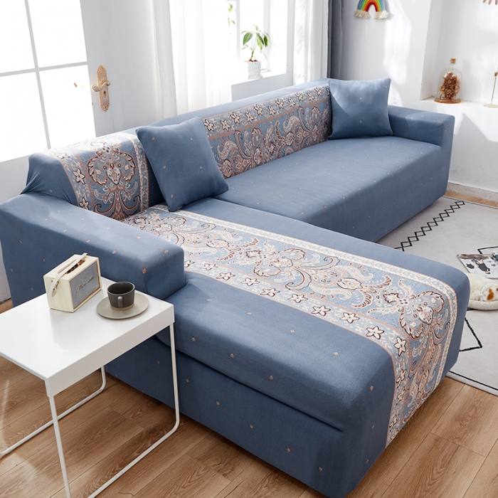 91家纺网 家纺一手货源 找家纺 丝绮鹿 2023新款牛奶丝沙发套贵妃图（松紧款） 雅典娜