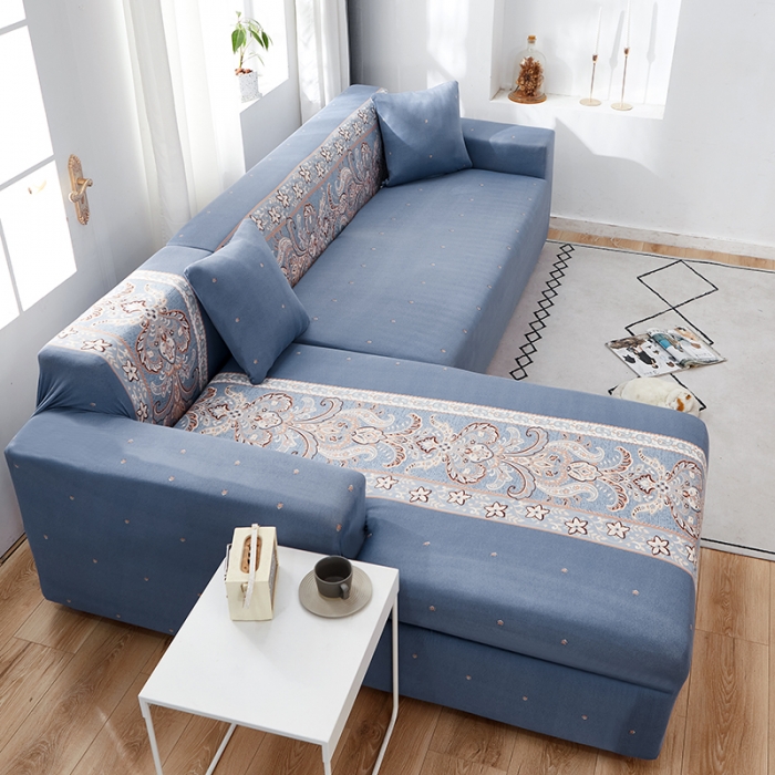 91家纺网 家纺一手货源 找家纺 丝绮鹿 2023新款牛奶丝沙发套贵妃图（松紧款） 雅典娜