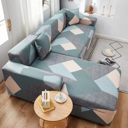 丝绮鹿 2023新款牛奶丝沙发套贵妃图（松紧款） 现代绅士