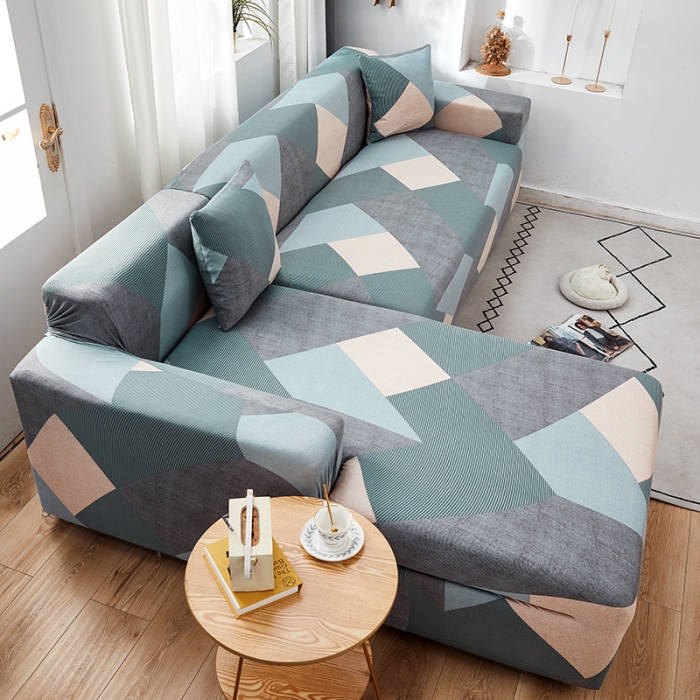 91家纺网 家纺一手货源 找家纺 丝绮鹿 2023新款牛奶丝沙发套贵妃图（松紧款） 现代绅士