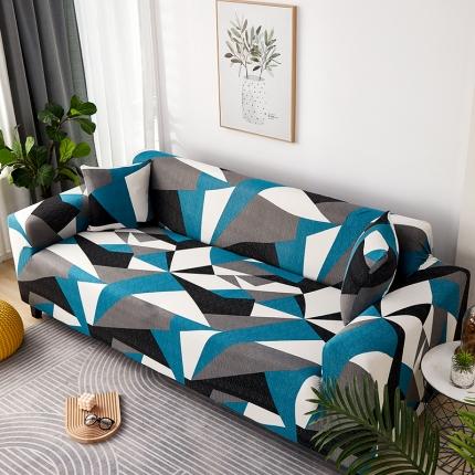 91家纺网 家纺一手货源 找家纺 丝绮鹿 2023新款牛奶丝沙发套三人图（松紧款） 时光隧道