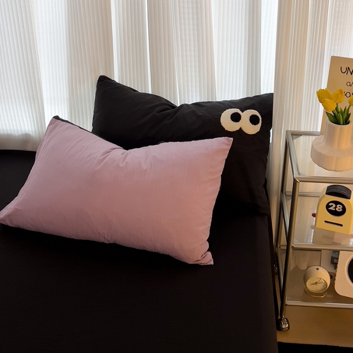 91家纺网 家纺一手货源 找家纺 优色良品 2023新款大眼毛巾绣系列四件套 冰岛紫