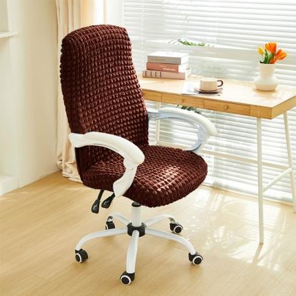 91家纺网 家纺一手货源 找家纺 丝绮鹿 2023新款爆米花拉链款椅子套 咖啡