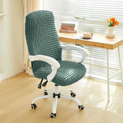 91家纺网 家纺一手货源 找家纺 丝绮鹿 2023新款爆米花拉链款椅子套 绿色