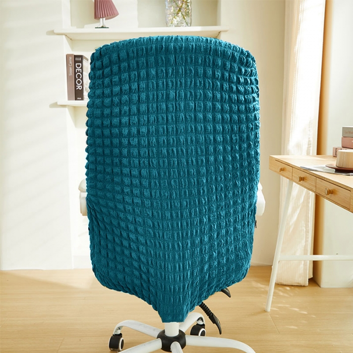 91家纺网 家纺一手货源 找家纺 丝绮鹿 2023新款爆米花拉链款椅子套 黛蓝