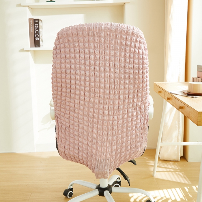 91家纺网 家纺一手货源 找家纺 丝绮鹿 2023新款爆米花拉链款椅子套 粉色