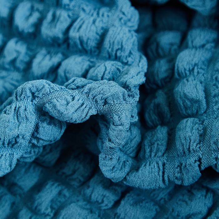 91家纺网 家纺一手货源 找家纺 丝绮鹿 2023新款爆米花拉链款椅子套 湖蓝