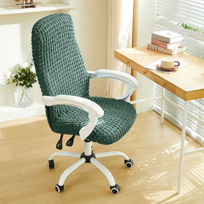 91家纺网 家纺一手货源 找家纺 丝绮鹿 2023新款爆米花拉链款椅子套 绿色