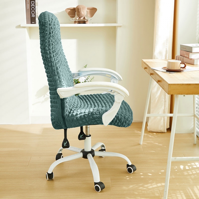 91家纺网 家纺一手货源 找家纺 丝绮鹿 2023新款爆米花拉链款椅子套 绿色