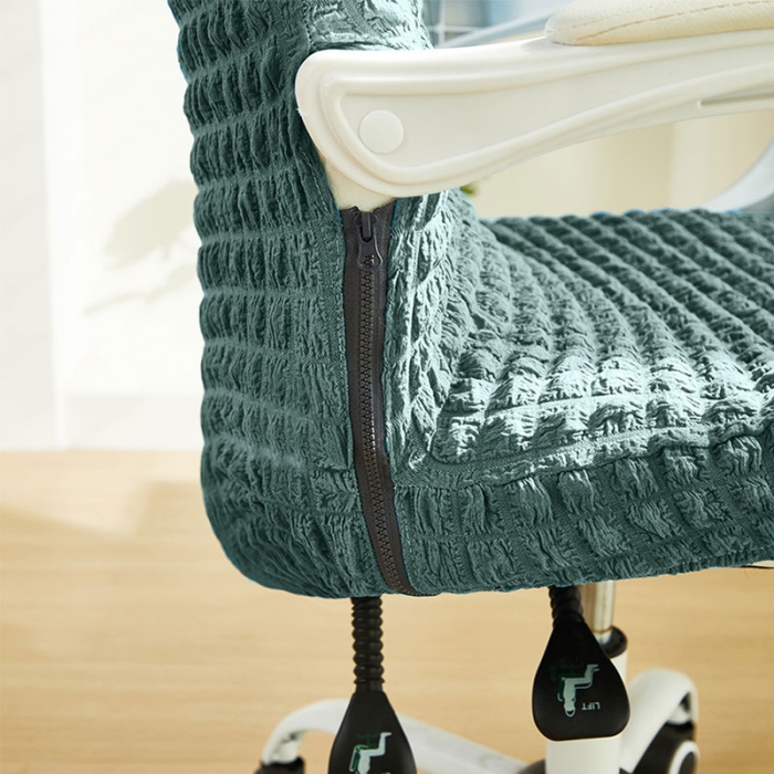 91家纺网 家纺一手货源 找家纺 丝绮鹿 2023新款爆米花拉链款椅子套 绿色