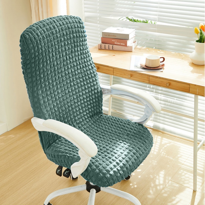 91家纺网 家纺一手货源 找家纺 丝绮鹿 2023新款爆米花拉链款椅子套 绿色