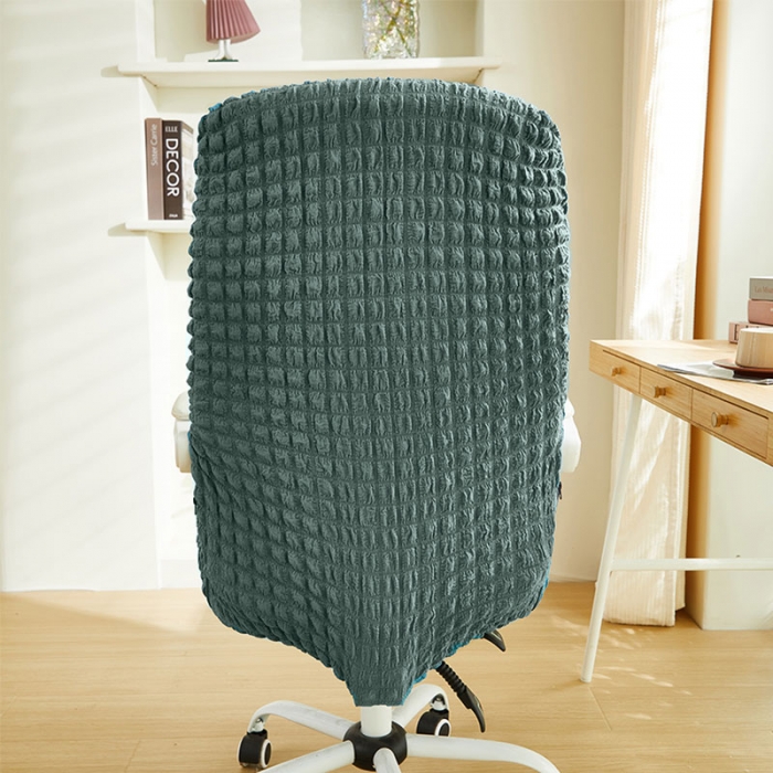 91家纺网 家纺一手货源 找家纺 丝绮鹿 2023新款爆米花拉链款椅子套 绿色