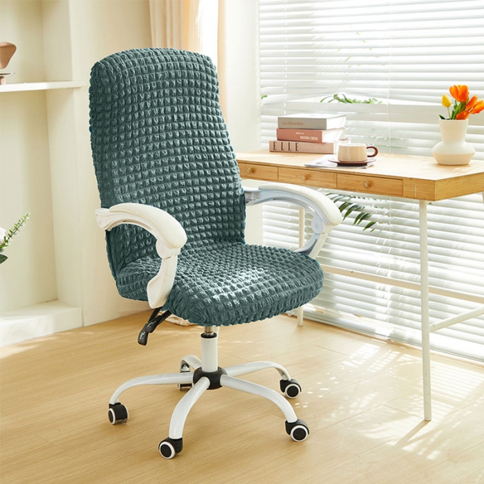 91家纺网 家纺一手货源 找家纺 丝绮鹿 2023新款爆米花拉链款椅子套 绿色