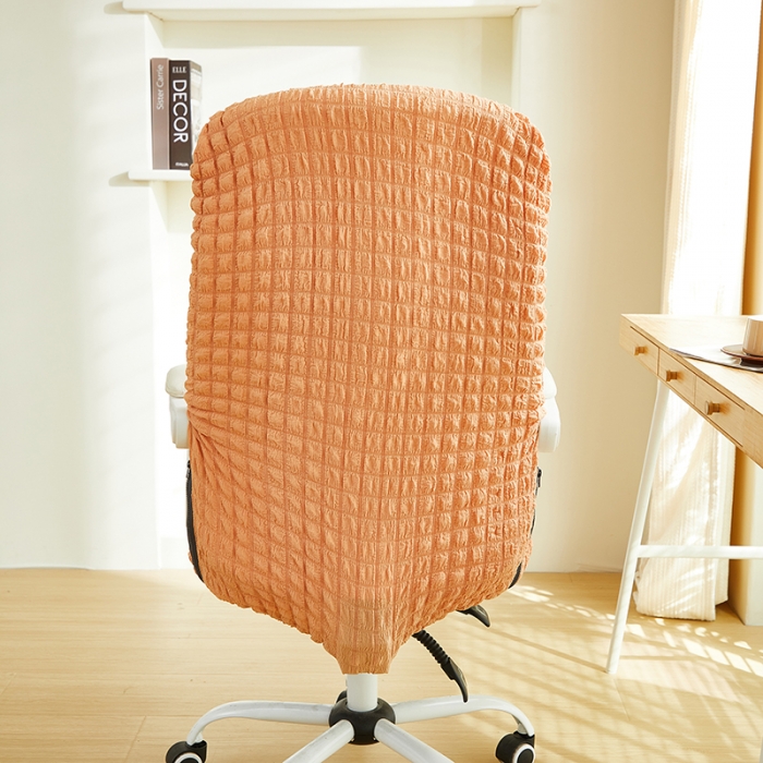 91家纺网 家纺一手货源 找家纺 丝绮鹿 2023新款爆米花拉链款椅子套 蜜橙