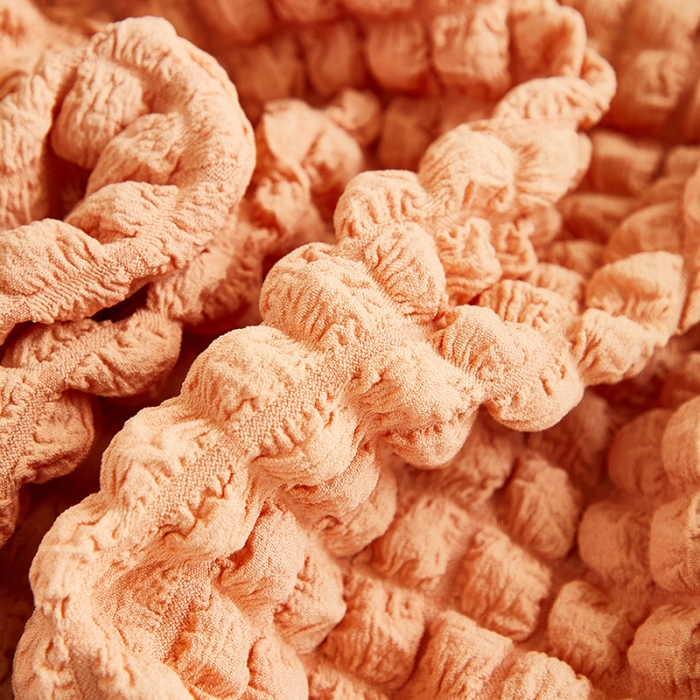 91家纺网 家纺一手货源 找家纺 丝绮鹿 2023新款爆米花拉链款椅子套 蜜橙