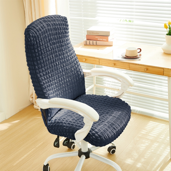 91家纺网 家纺一手货源 找家纺 丝绮鹿 2023新款爆米花拉链款椅子套 碳灰