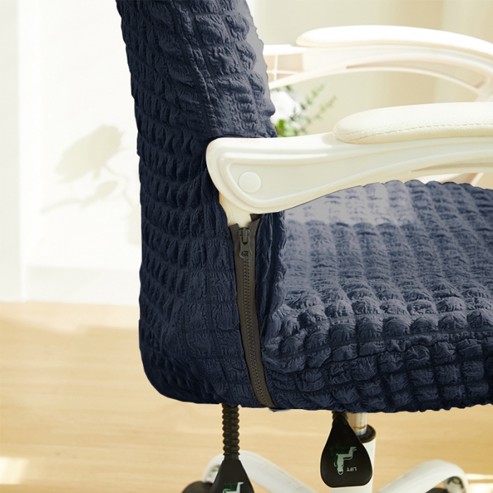 91家纺网 家纺一手货源 找家纺 丝绮鹿 2023新款爆米花拉链款椅子套 碳灰