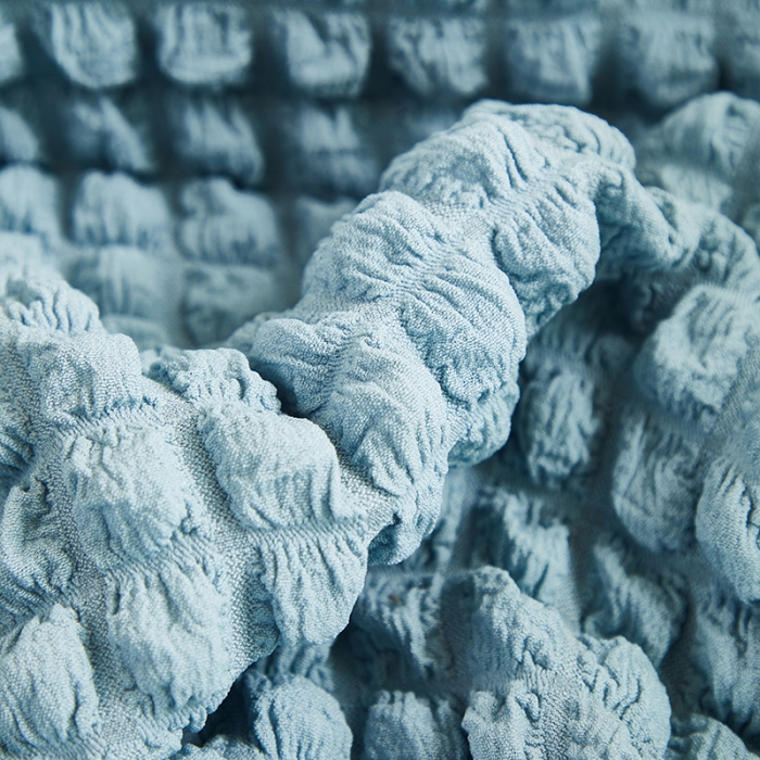 91家纺网 家纺一手货源 找家纺 丝绮鹿 2023新款爆米花拉链款椅子套 雾霾蓝