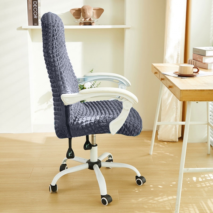 91家纺网 家纺一手货源 找家纺 丝绮鹿 2023新款爆米花拉链款椅子套 银灰