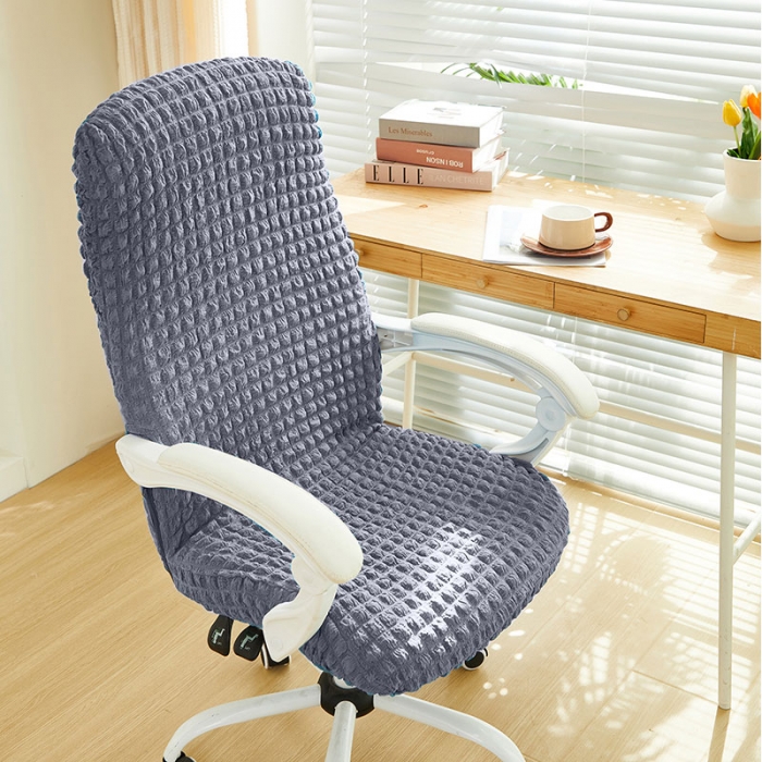 91家纺网 家纺一手货源 找家纺 丝绮鹿 2023新款爆米花拉链款椅子套 银灰