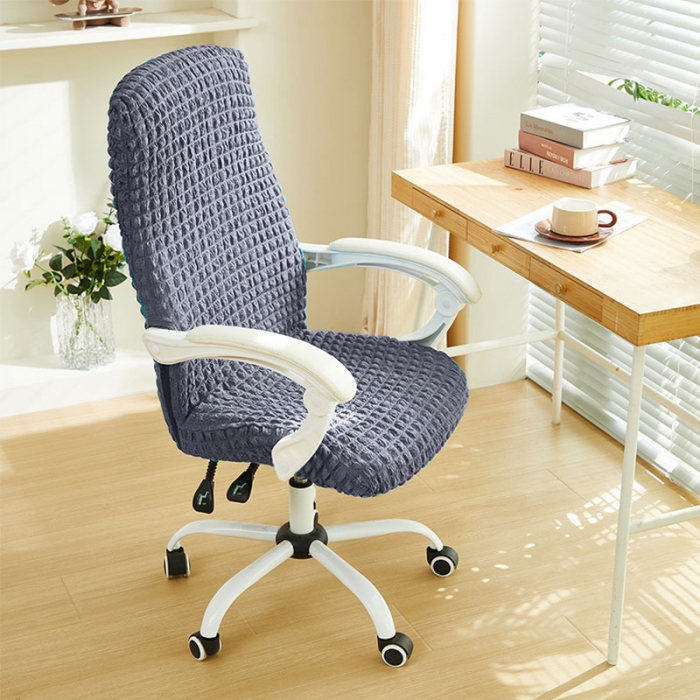 91家纺网 家纺一手货源 找家纺 丝绮鹿 2023新款爆米花拉链款椅子套 银灰