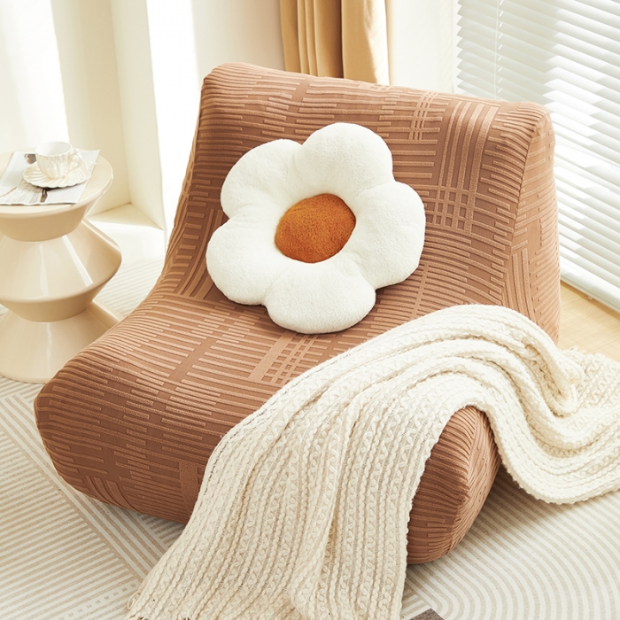 91家纺网 家纺一手货源 找家纺 丝绮鹿 2023新款懒人毛毛虫沙发套套（幸福） 幸福-卡驼