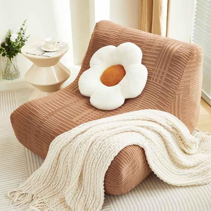 91家纺网 家纺一手货源 找家纺 丝绮鹿 2023新款懒人毛毛虫沙发套套（幸福） 幸福-卡驼