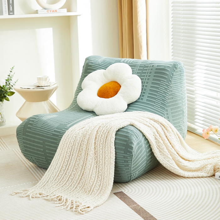 91家纺网 家纺一手货源 找家纺 丝绮鹿 2023新款懒人毛毛虫沙发套套（幸福） 幸福-松绿