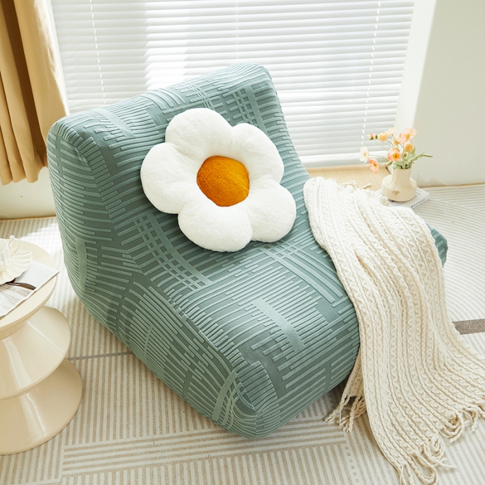 91家纺网 家纺一手货源 找家纺 丝绮鹿 2023新款懒人毛毛虫沙发套套（幸福） 幸福-松绿