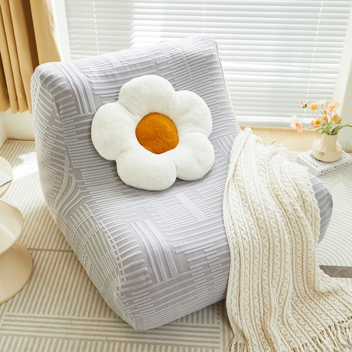 91家纺网 家纺一手货源 找家纺 丝绮鹿 2023新款懒人毛毛虫沙发套套（幸福） 幸福-云灰