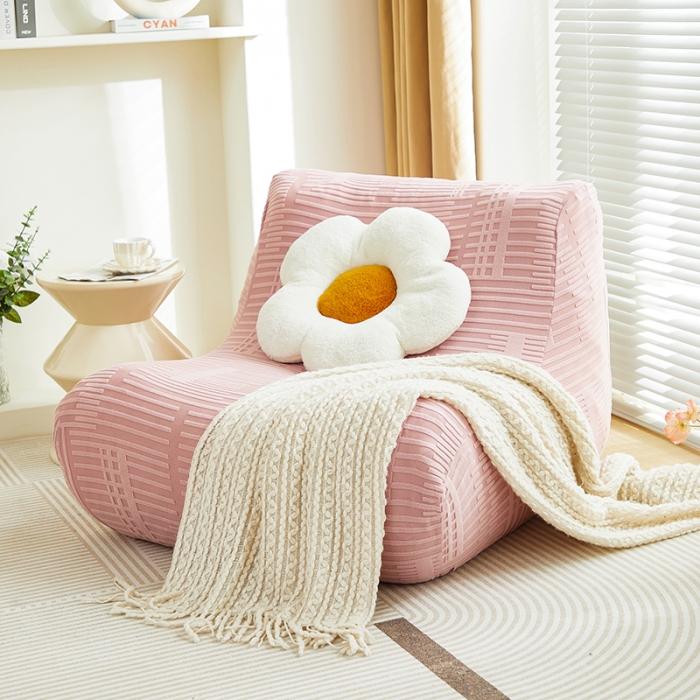 91家纺网 家纺一手货源 找家纺 丝绮鹿 2023新款懒人毛毛虫沙发套套（幸福） 幸福-脂粉