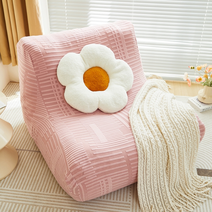 91家纺网 家纺一手货源 找家纺 丝绮鹿 2023新款懒人毛毛虫沙发套套（幸福） 幸福-脂粉