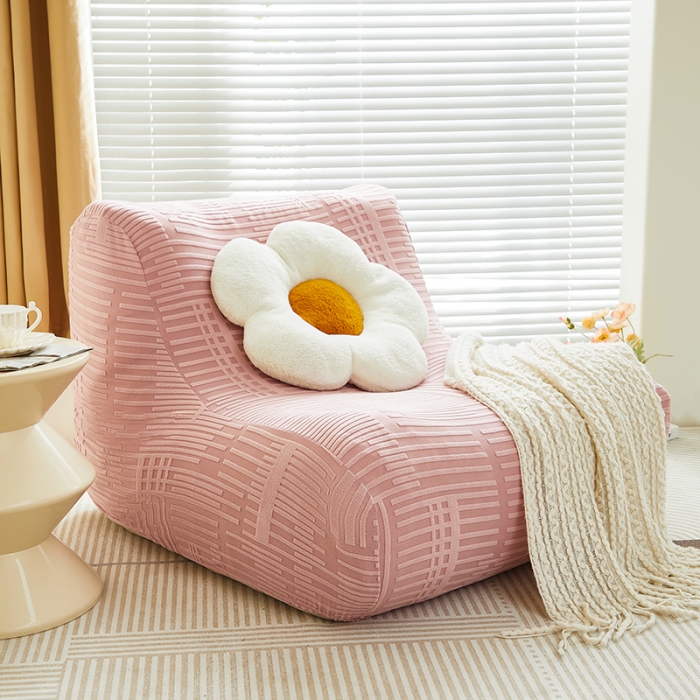 91家纺网 家纺一手货源 找家纺 丝绮鹿 2023新款懒人毛毛虫沙发套套（幸福） 幸福-脂粉