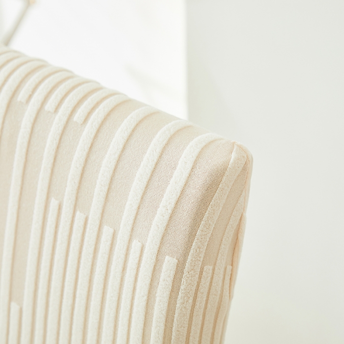 91家纺网 家纺一手货源 找家纺 丝绮鹿 2023新款提花绒裙边椅子套（幸福） 茶白