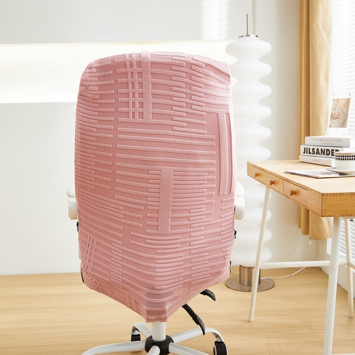 91家纺网 家纺一手货源 找家纺 丝绮鹿 2023新款提花绒拉链椅套（幸福） 幸福-脂粉