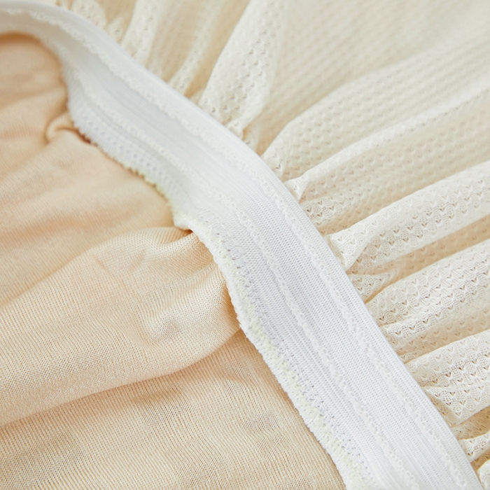 91家纺网 家纺一手货源 找家纺 丝绮鹿 2023新款提花绒沙发床套裙边款（幸福） 幸福-茶白