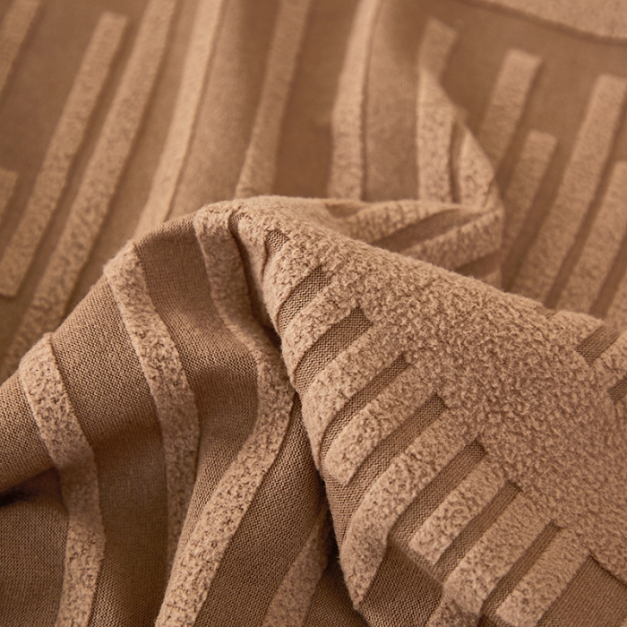 91家纺网 家纺一手货源 找家纺 丝绮鹿 2023新款提花绒沙发床套裙边款（幸福） 幸福-卡驼