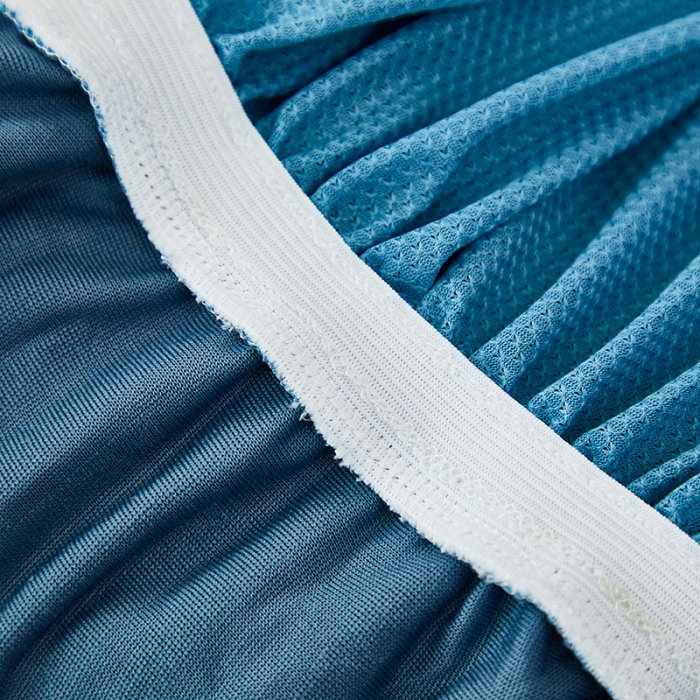 91家纺网 家纺一手货源 找家纺 丝绮鹿 2023新款提花绒沙发床套裙边款（幸福） 幸福-水蓝