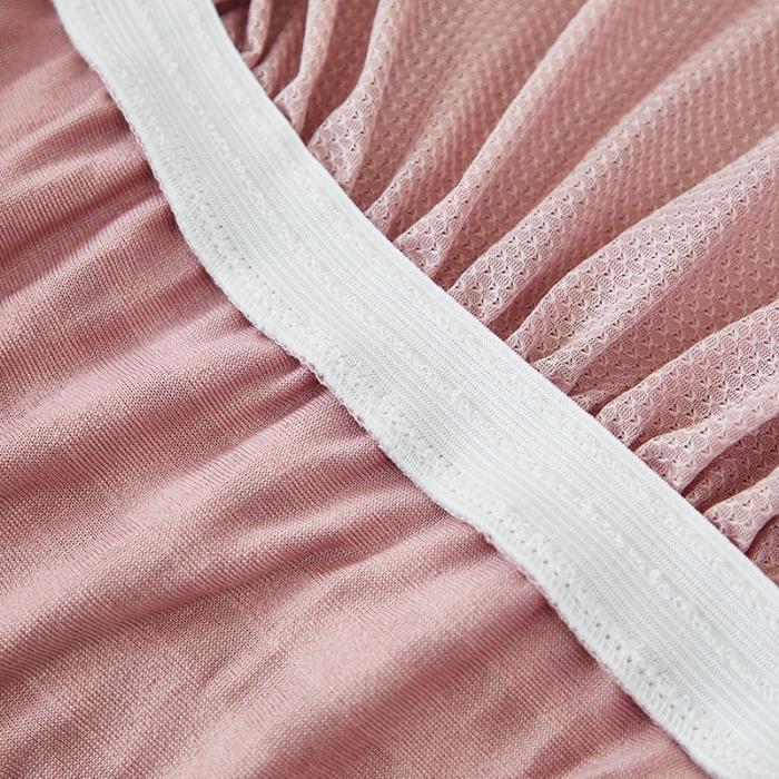 91家纺网 家纺一手货源 找家纺 丝绮鹿 2023新款提花绒沙发床套裙边款（幸福） 幸福-脂粉