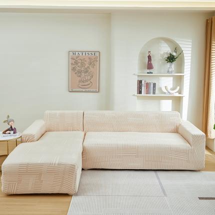 91家纺网 家纺一手货源 找家纺 （总）丝绮鹿 2023新款提花绒沙发套贵妃沙发套（幸福）