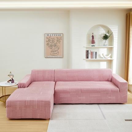 91家纺网 家纺一手货源 找家纺 （总）丝绮鹿 2023新款提花绒沙发套贵妃沙发套（幸福）