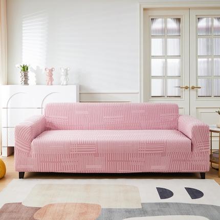 91家纺网 家纺一手货源 找家纺 （总）丝绮鹿 2023新款提花绒沙发套三人沙发套（幸福）