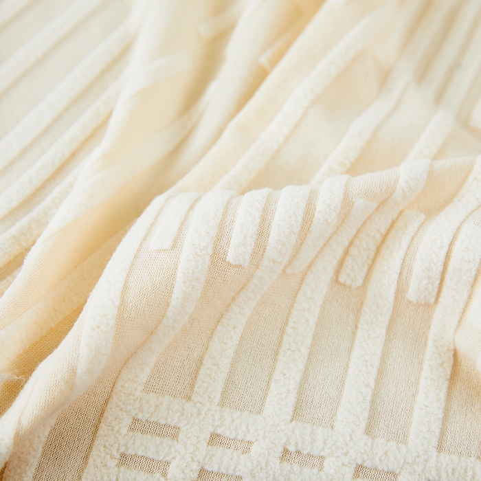 91家纺网 家纺一手货源 找家纺 丝绮鹿 2023新款提花绒沙发套三人：190-230cm沙发套（幸福） 幸福-茶白