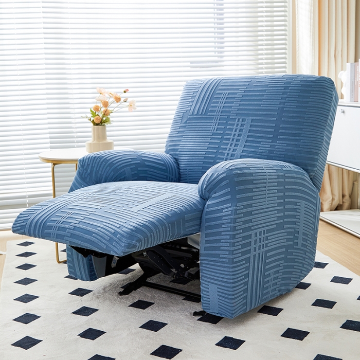 91家纺网 家纺一手货源 找家纺 丝绮鹿 2023新款提花绒芝华士沙发套（幸福） 幸福-水蓝