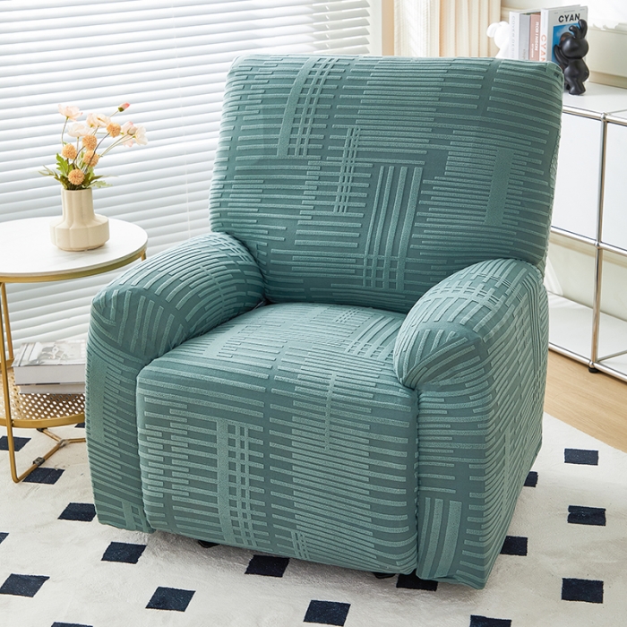 91家纺网 家纺一手货源 找家纺 丝绮鹿 2023新款提花绒芝华士沙发套（幸福） 幸福-松绿